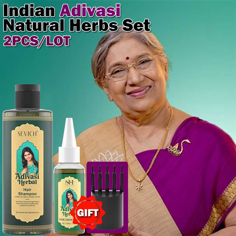 Hair Care India - مجموعة نمو الشعر العشبية الهند Adivasi