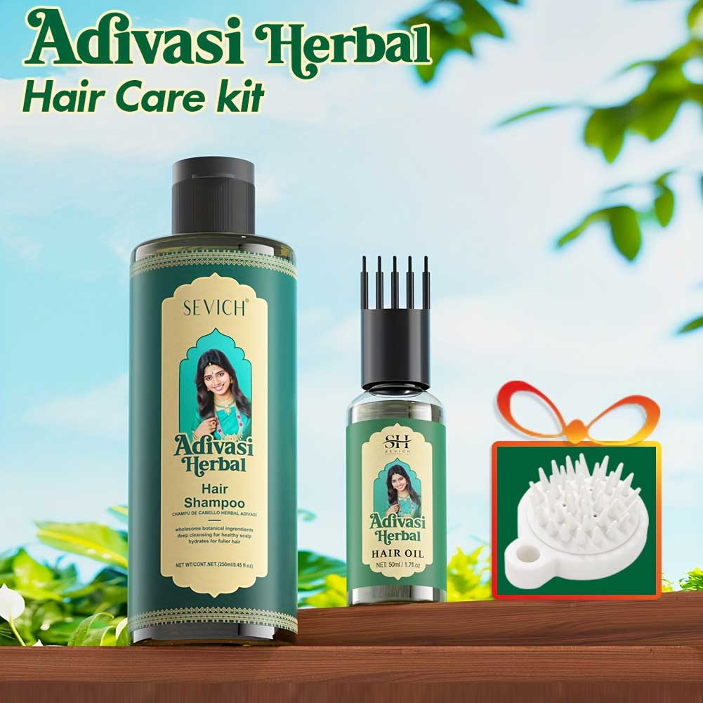 Hair Care India - مجموعة زيت نمو الشعر العشبي من