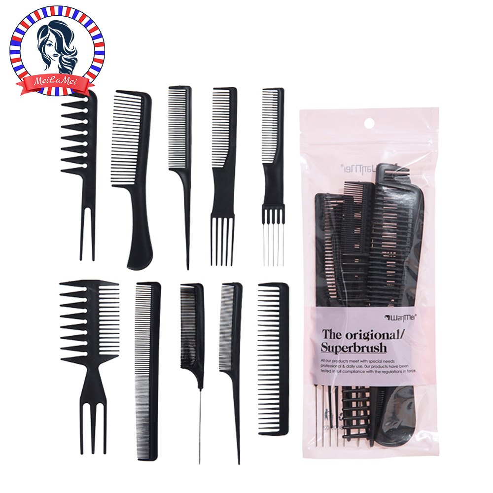 Hair Care Essential - مجموعة مشط شعر مكونة من 10