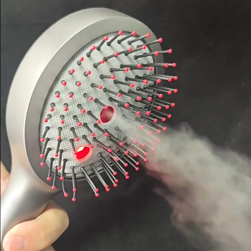 Hair Care Essential - مشط تدليك كهربائي رقمي بالاهتزاز والضوء