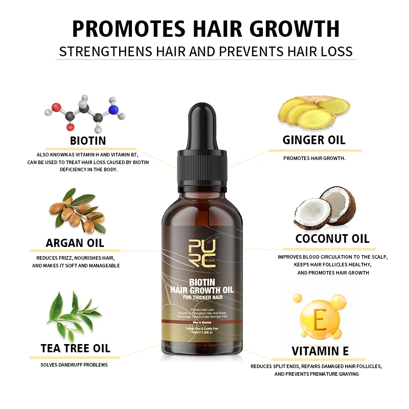 PURC البيوتين زيت الشعر منتجات - مراجعة Argan Oil Treatment وسعره