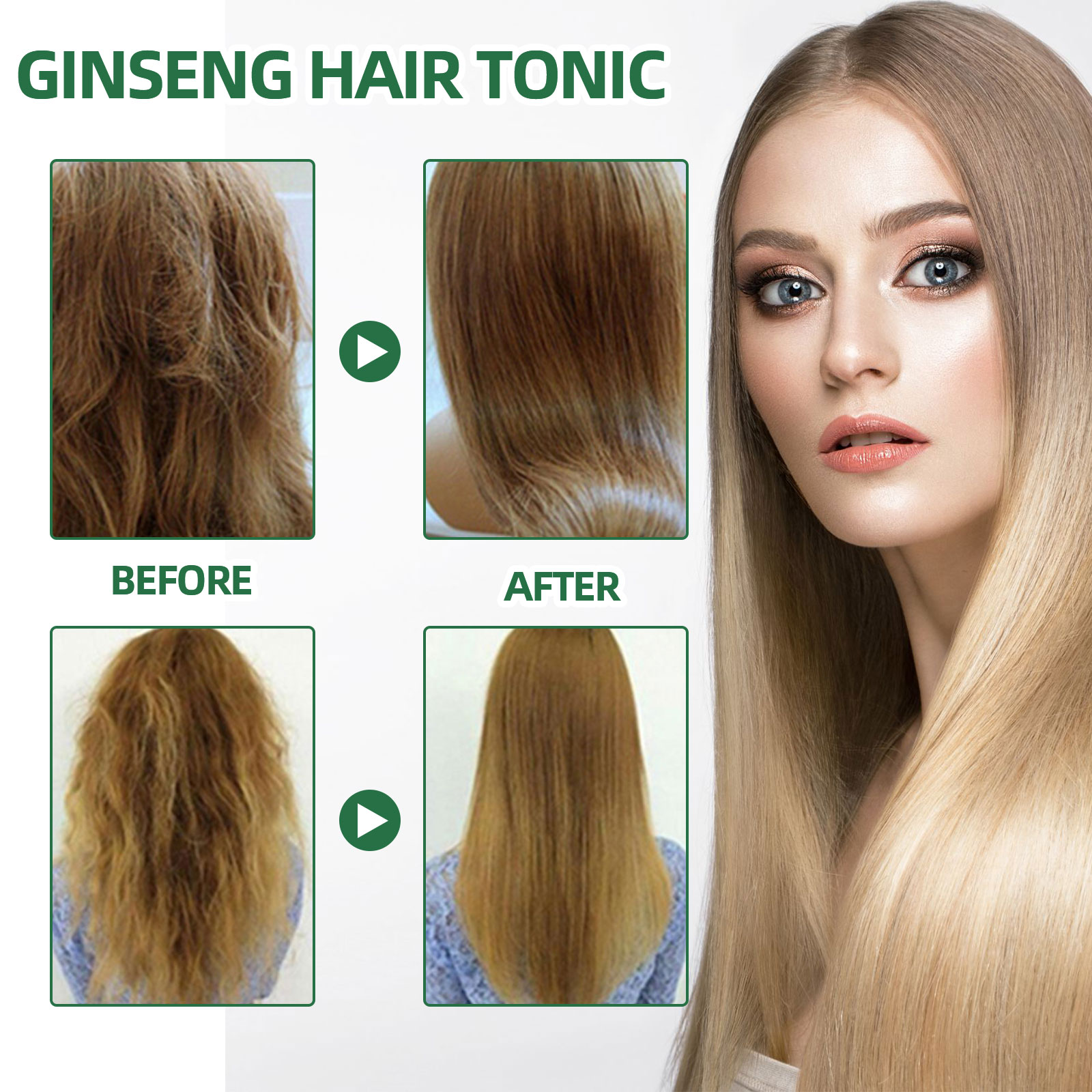 رذاذ الجينسنغ العشبي الطبيعي ل - مراجعة Hair Care Ginseng وسعره