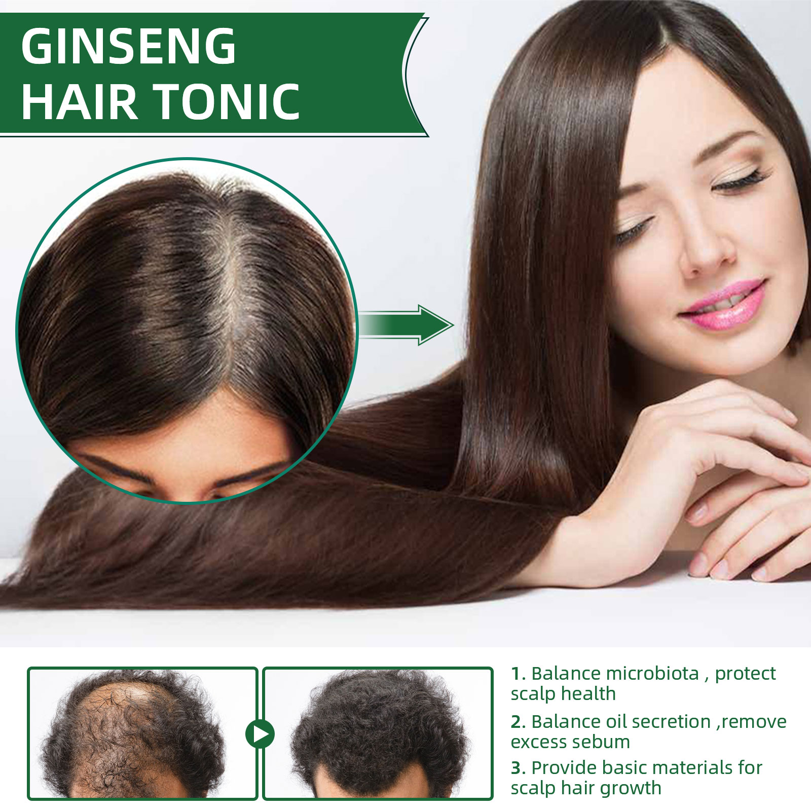 رذاذ الجينسنغ العشبي الطبيعي ل - مراجعة Hair Care Ginseng وسعره