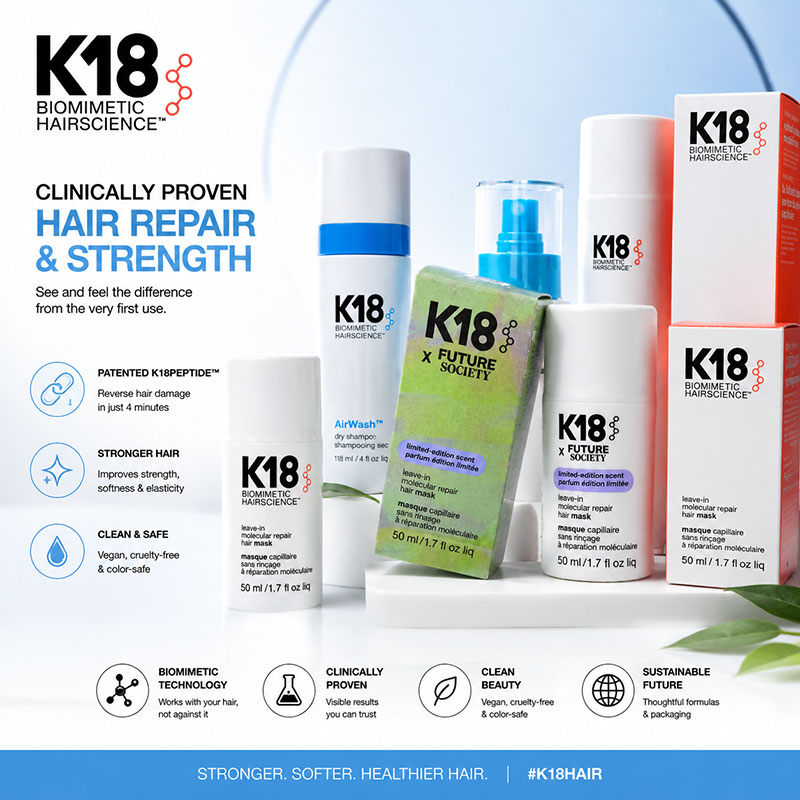 قناع الشعر الجزيئي الجديد K18  - مراجعة Hair Care K18 وسعره