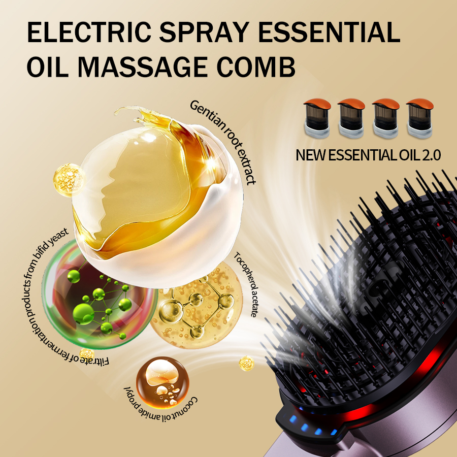 مشط تدليك 4 في 1 قنبلة رذاذ زي - مراجعة Hair Care Essential وسعره